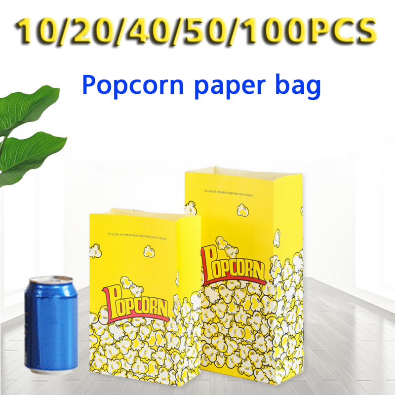 Yellow Food Snacks - 10/20/30/50/100 Stück gelbe Papiertüten, Lebensmitteltüten für