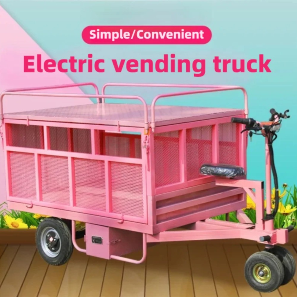 Snacks Food Stall - 3-Rad Elektro-Flachkarren mit Rückwärtsfahrt, kleiner Imbisswagen