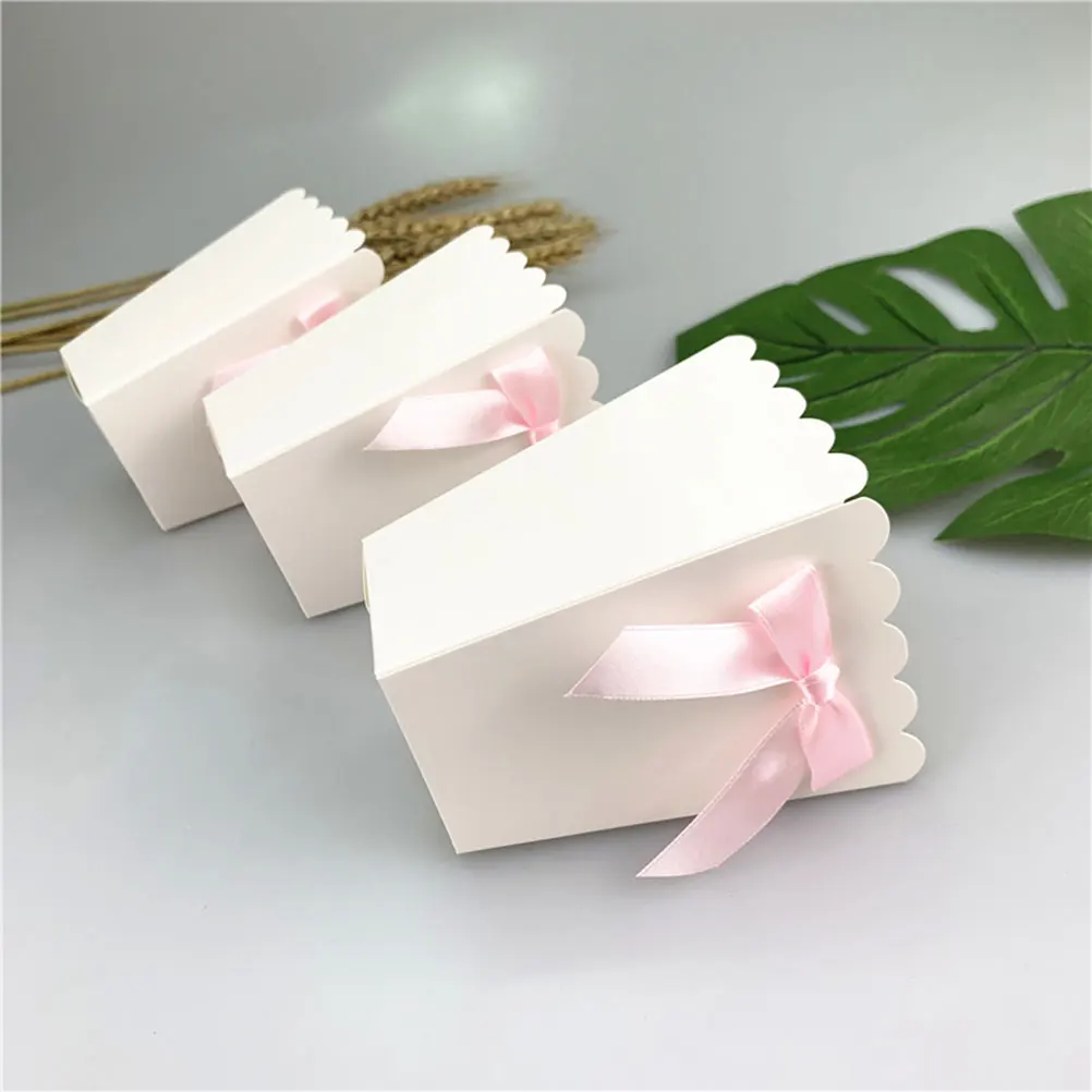 Food Snacks For Baby Shower - 12 stücke Rosa Schleife Popcorn Box