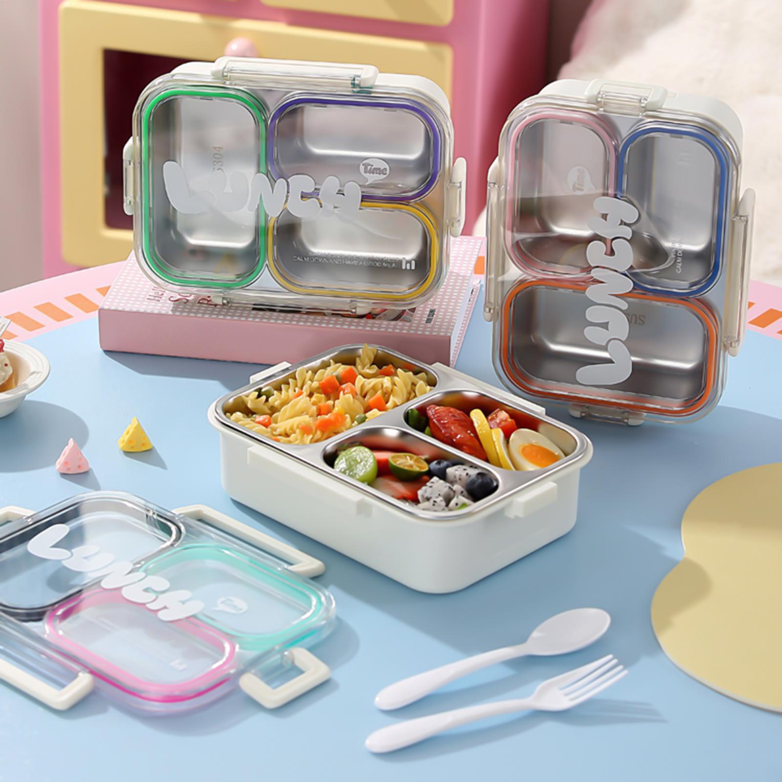 Food Snacks Wholesale - Edelstahl-Lunchbox, geteilt, auslaufsicher, für Schulkinder, Snackbox