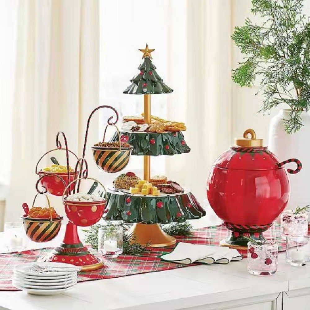 Food City Snacks - Weihnachten Baum Dessert Platte Neue Jahr