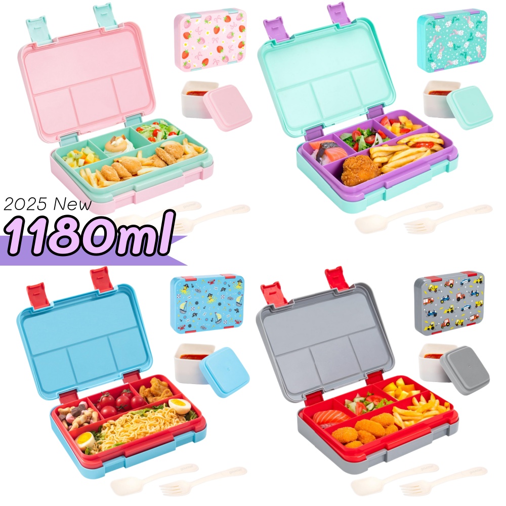 Food Snacks Wholesale - 40 Unzen Bento-Lunchbox-Set mit Cartoon-Muster, auslaufsicher,