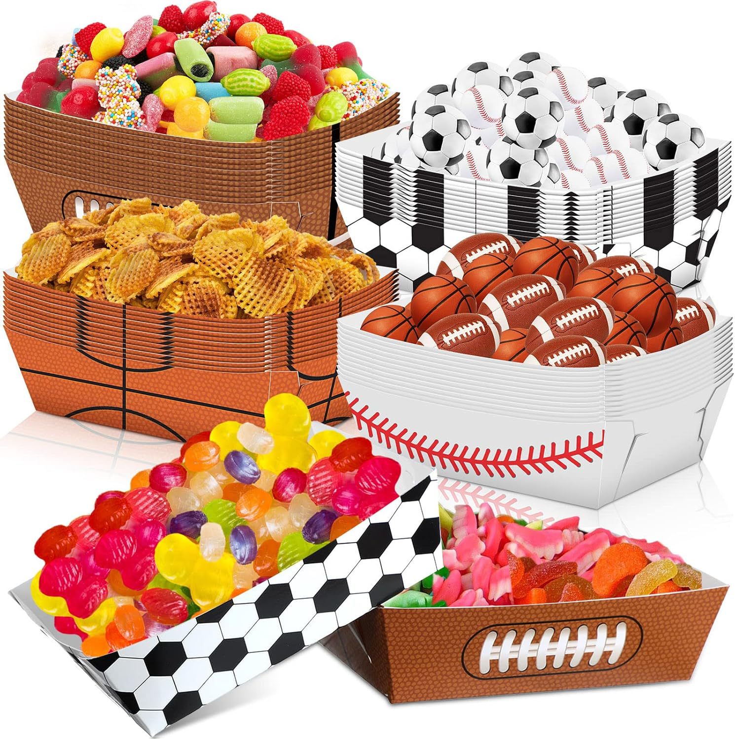 Food Snacks For Baby Shower - 6-48 Stück Sportthemen-Party Fußball Rugby Baseball