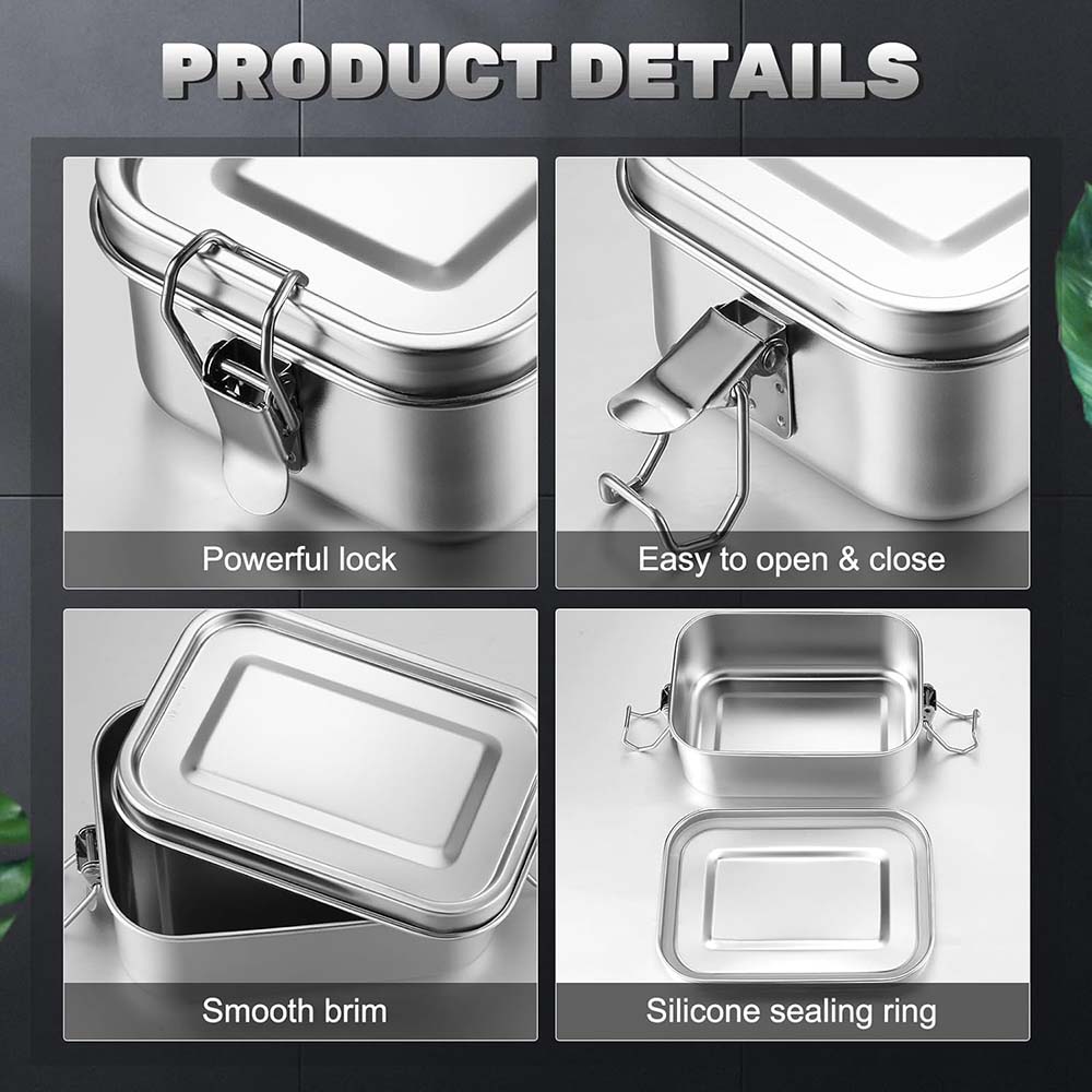 4 Stück Edelstahl-Bento-Box, M – Food Snacks Wholesale Bewertung und Preis