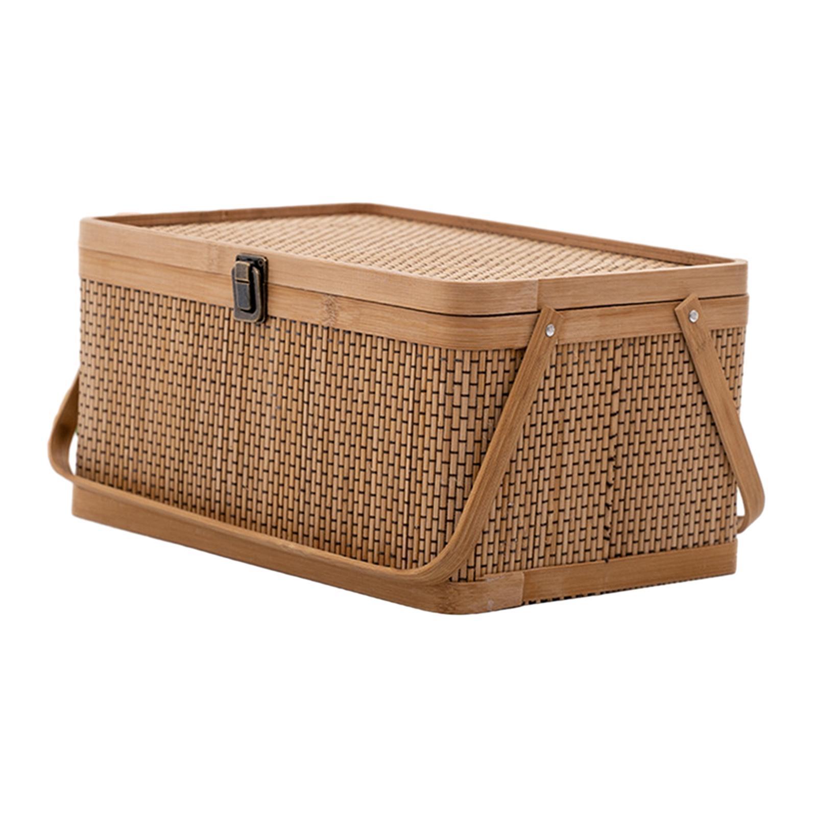 Handgefertigter Bambus-Picknic – Snacks Food Hamper Basket Bewertung und Preis