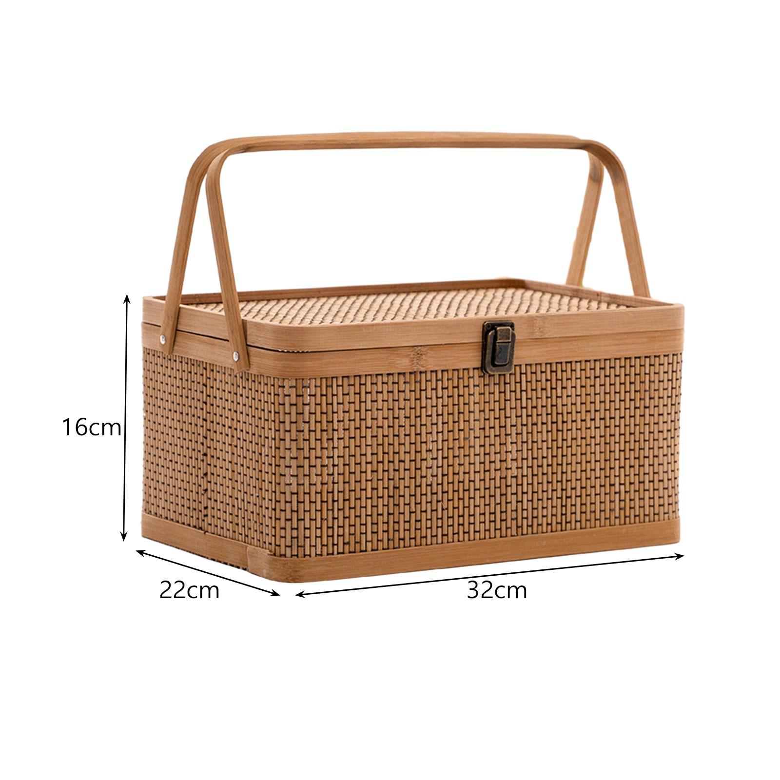 Handgefertigter Bambus-Picknic – Snacks Food Hamper Basket Bewertung und Preis