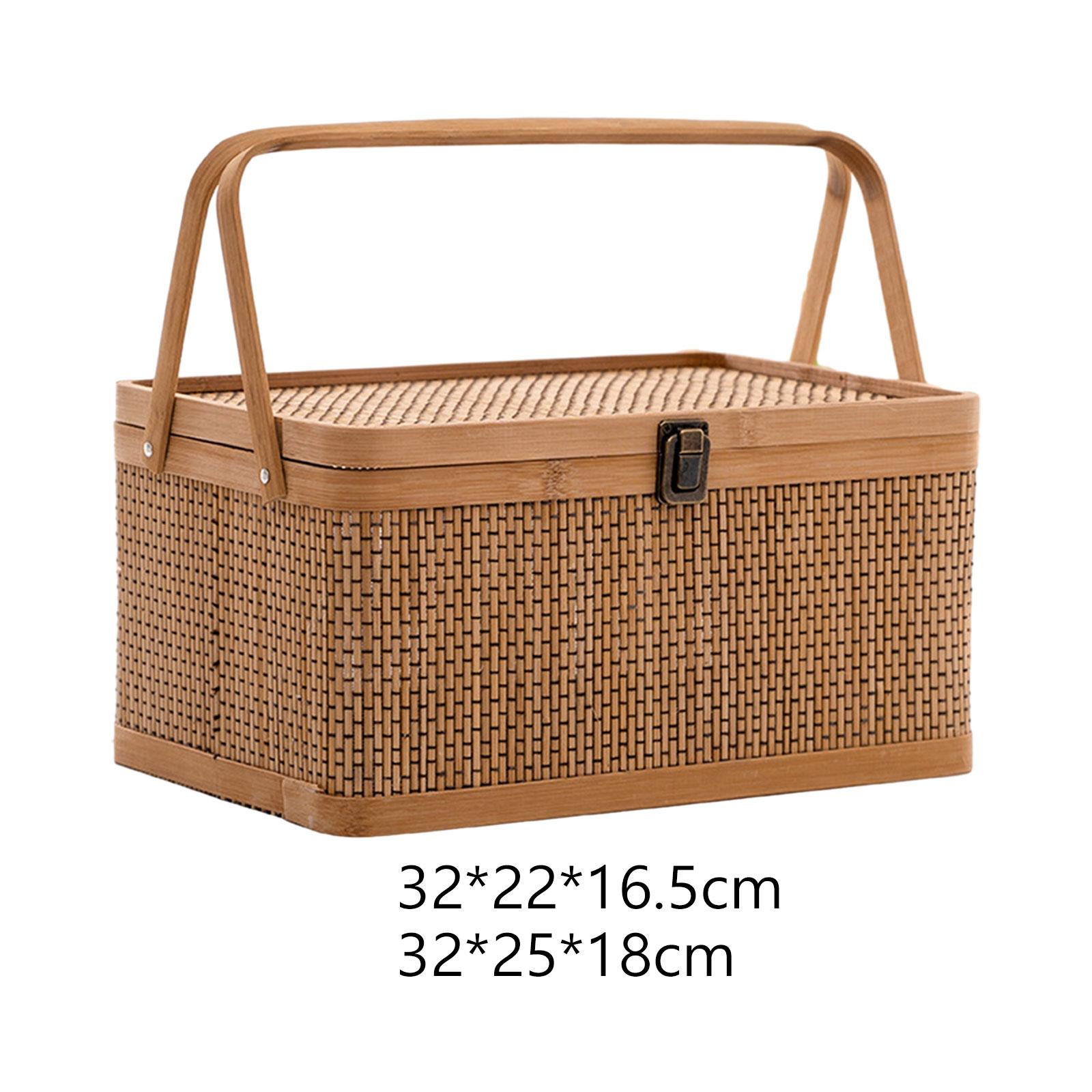 Handgefertigter Bambus-Picknic – Snacks Food Hamper Basket Bewertung und Preis