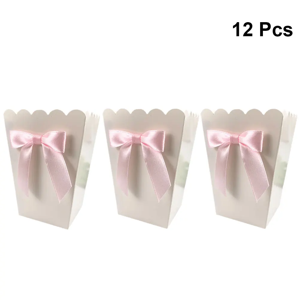 12 stücke Rosa Schleife Popcor – Food Snacks For Baby Shower Bewertung und Preis