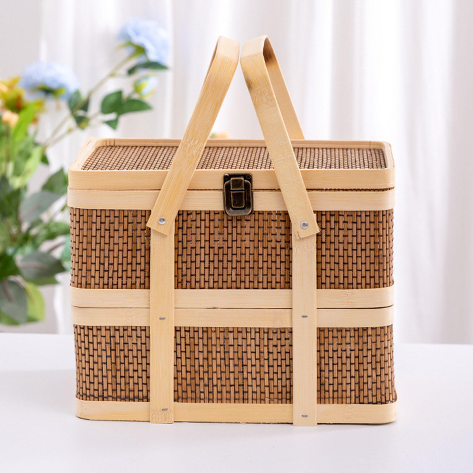 Geflochtener Picknickkorb, Leb – Snacks Food Hamper Basket Bewertung und Preis
