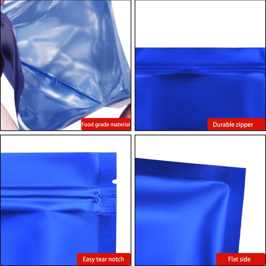 100 Stück matte blaue Folien-R – Food Snacks Items Bewertung und Preis