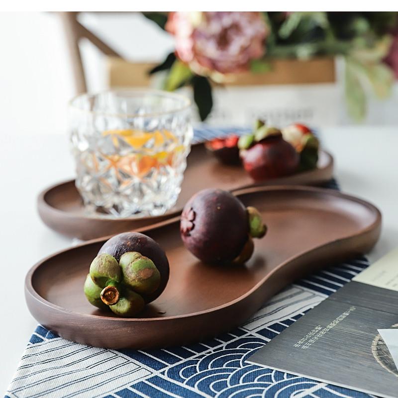 Schwarzes Walnuss-Tablett aus  – Food Snacks Items Bewertung und Preis